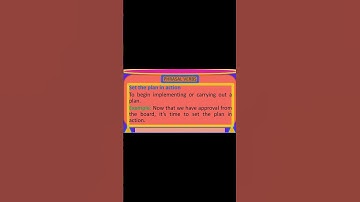 Short: Set The Plan In Action #shorts | Phrasal Verbs #phrasalverbs #shortvideo #englishgrammar