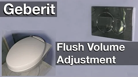 Flush Volume Adjustment for Geberit In-Wall toilets (how to)