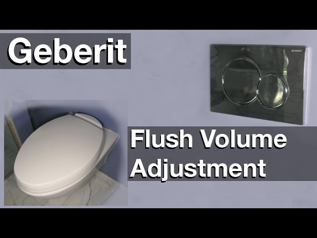 Flush Volume Adjustment For Geberit In Wall Toilets How To Youtube