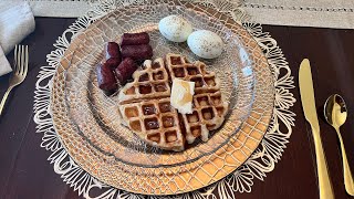 Sunday Breakfast ~ Banana Waffles ~ 5/15/2022