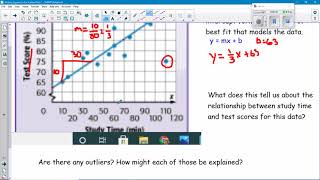 Writing Equations for scatter plots Net Worth