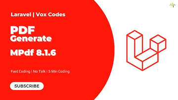 Laravel - PDF Generate in minutes | MPDF 1.8.6 | No Talk | Fast Code | 5 Min | 2023
