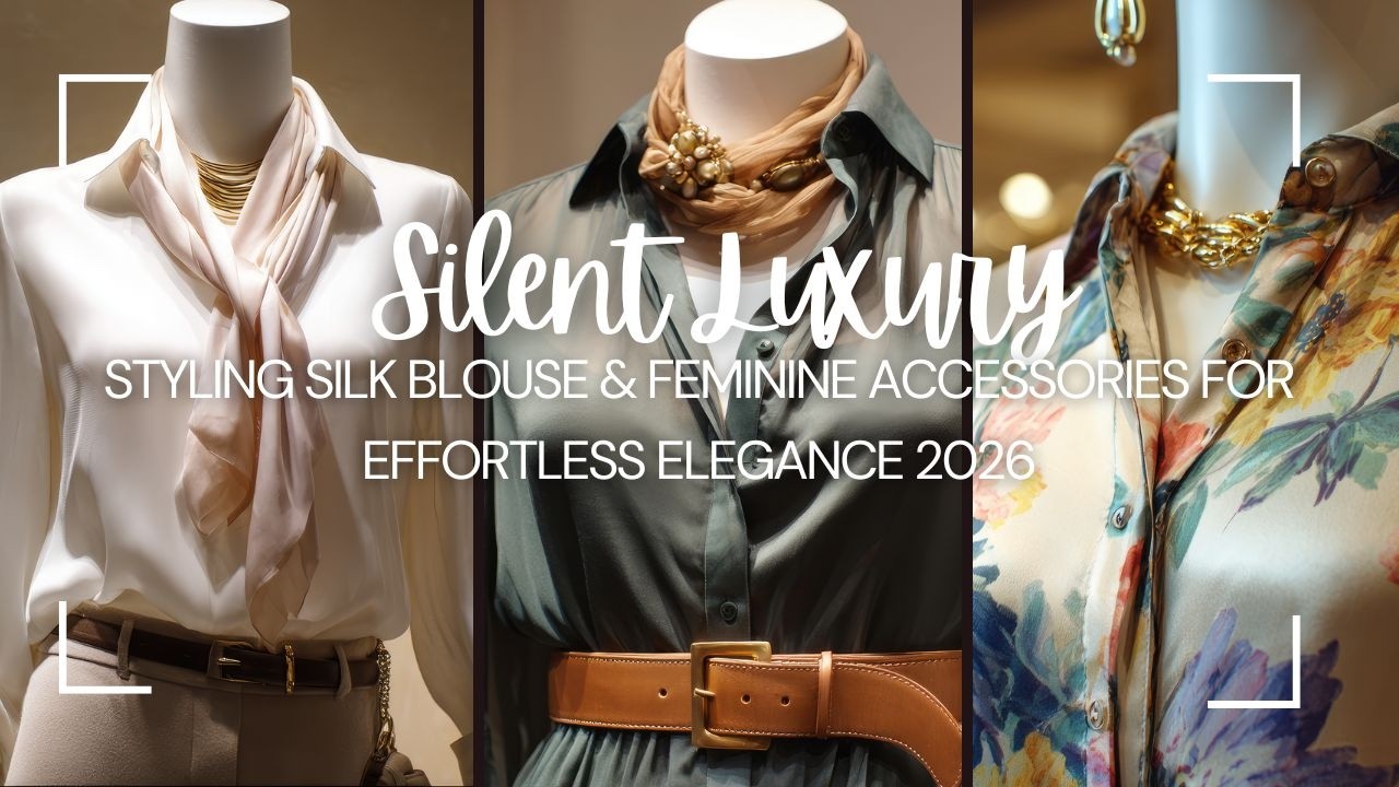 Тихая роскошь: сочетание шелковой блузки и женственных аксессуаров для создания непринужденной эл...