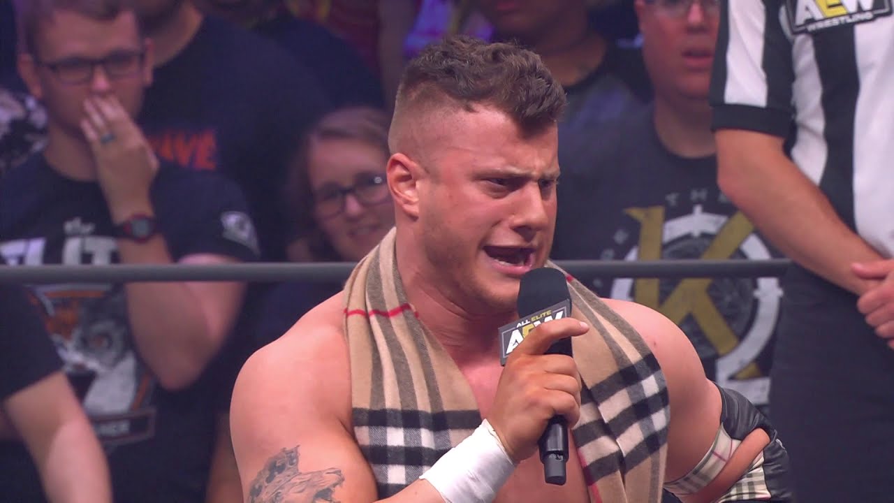 MJF addresses the crowd at AEW's Fyter Fest