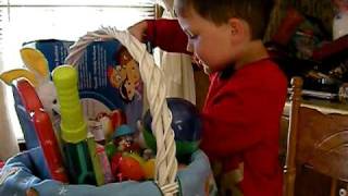 Caleb Opening Easter basket part 1