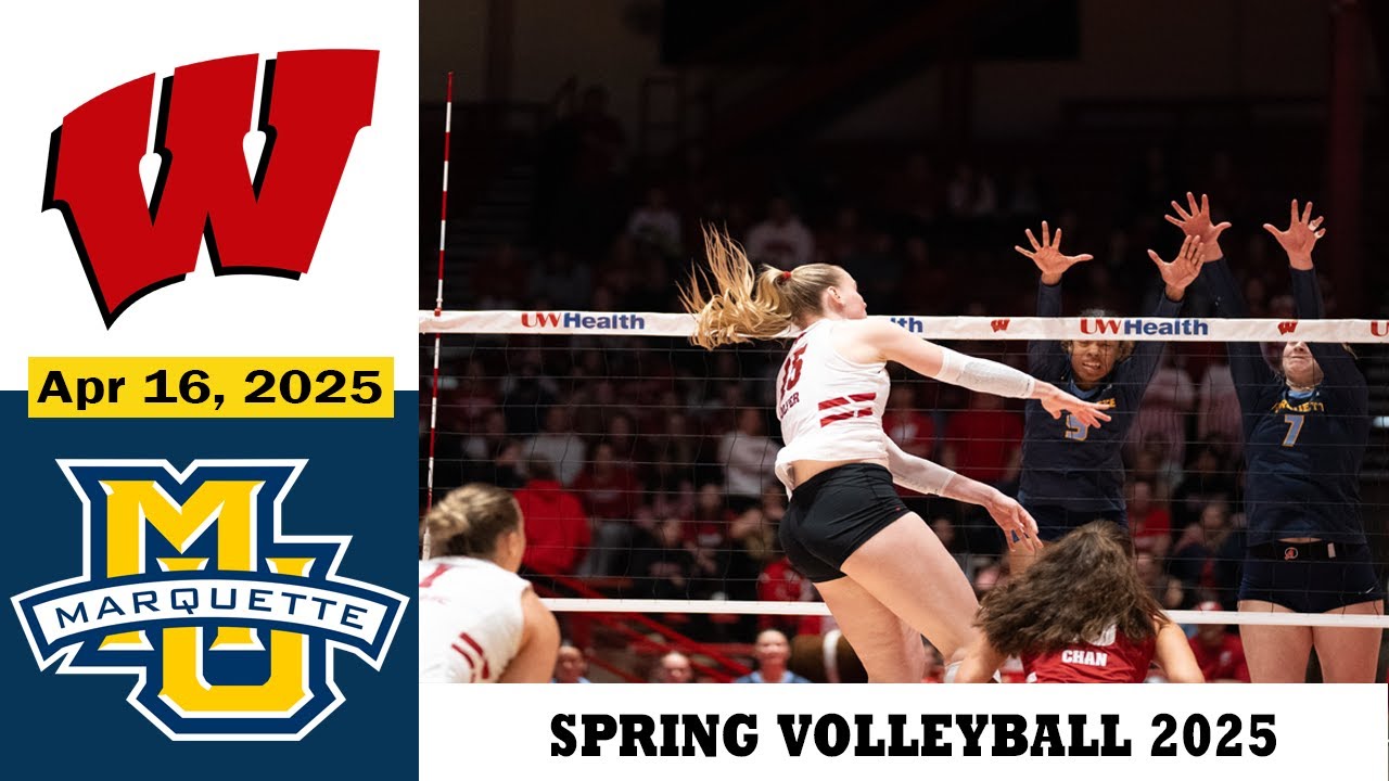 Wisconsin vs Marquette spring volleyball FULL MATCH Apr 16, 2025| NCAA women's volleyball 2025