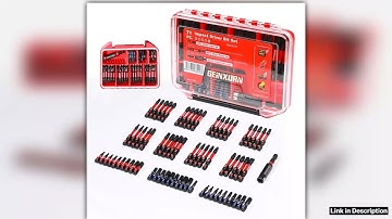 Geinxurn Impact Screwdriver Bits Set71pieces Case Storage Magnetic S2 Steel Multi Insert Power Bits