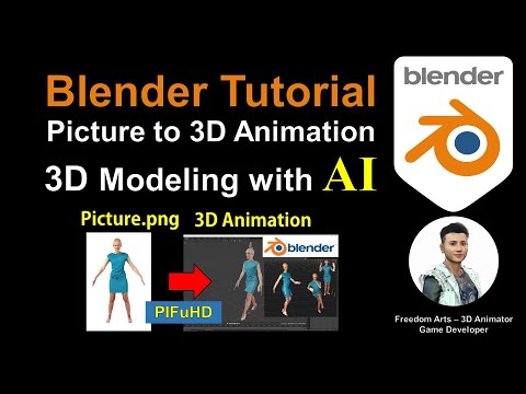 PIFuHD - Picture to 3D animation in Blender