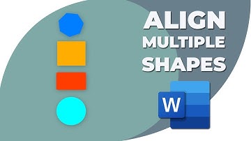 How to align multiple shapes in word