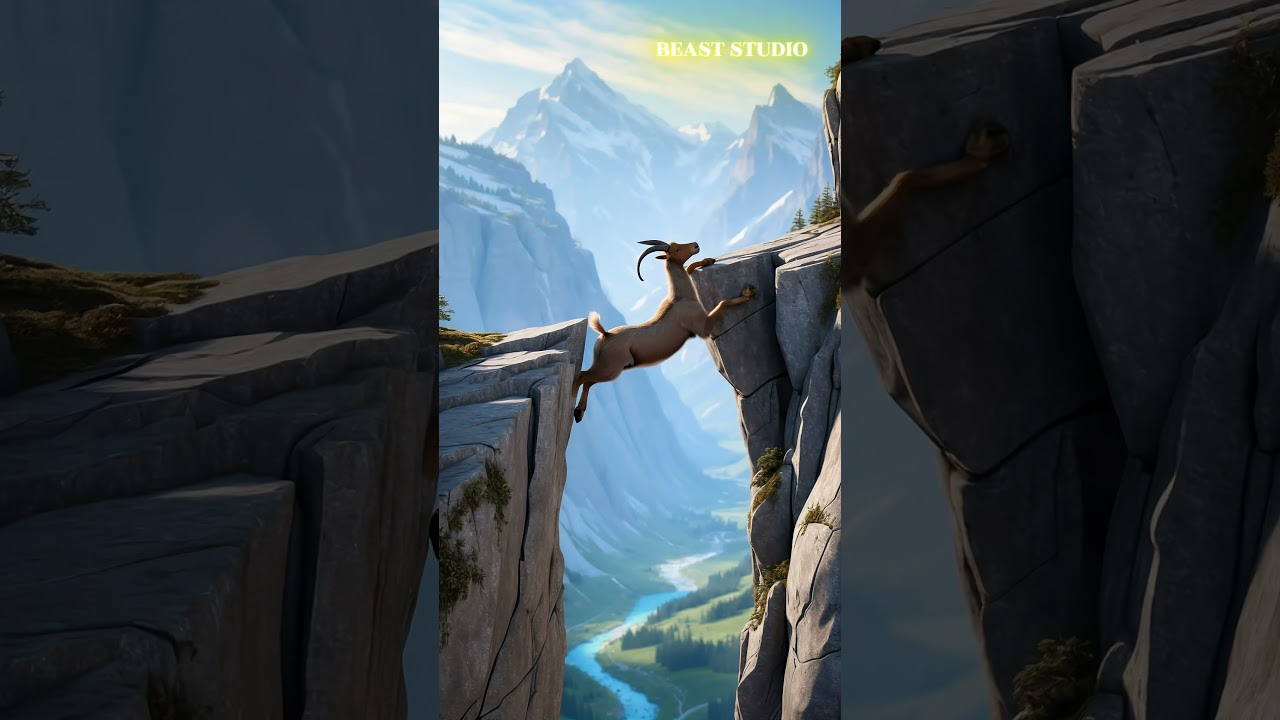 Goat Stuck Between Cliffs: A Hilarious Fail! 🐐⛰️😂
