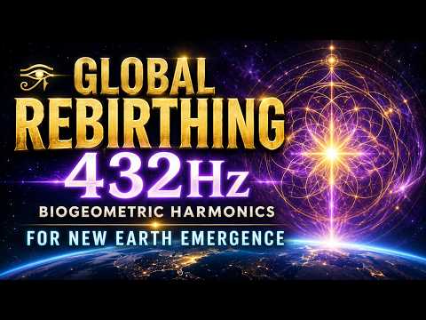 GLOBAL REBIRTHING SOUNDSCAPE 𓂀 432Hz Biogeometric Harmonics for New Earth Emergence | Binural Theta