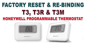 How To Factory Reset T3 & T3R Honeywell Programmable Thermostat | Factory Reset & Rebind Guide