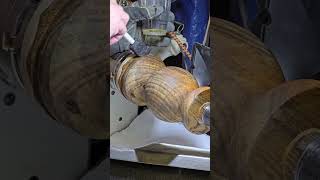 Woodturning a Spalted Live Oak Vase - End Grain Rings + Black Spalting #woodworking #woodgrain