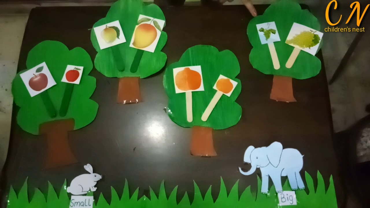 Concept big and small//kids learning//Kindergarten //बड़ी और छोटी