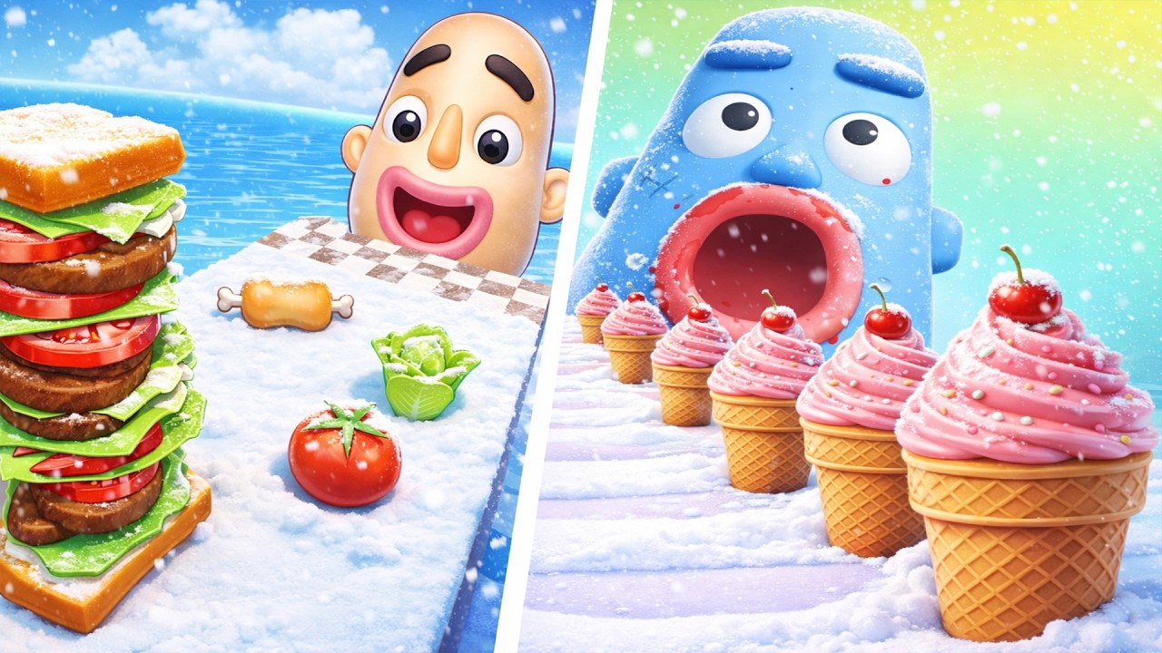 Sandwich Runner 🆚 Stacky Ice Cream Runner🌻🧿🌺🌈Max Levels Walkthrough Android IOS Update Gameplay70601