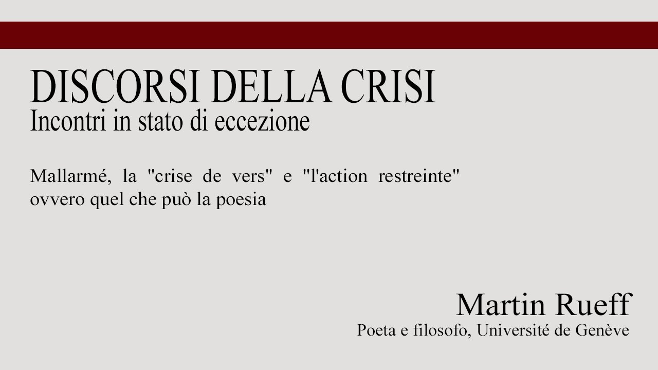 Discorsi della Crisi. Incontri in stato d'eccezione - Martin Rueff