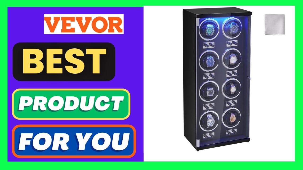 VEVOR Watch Winder, Watch Winder for 8 Men's and