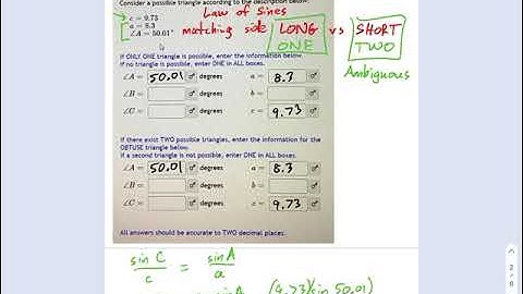 SM3.11.43 - Law of Sines SSA Triangle Ambiguous Case