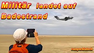 NATO-DÄNEMARK-ÜBUNG riesige TRANSPORTFLUGZEUGE landen auf BADESTRAND‼️