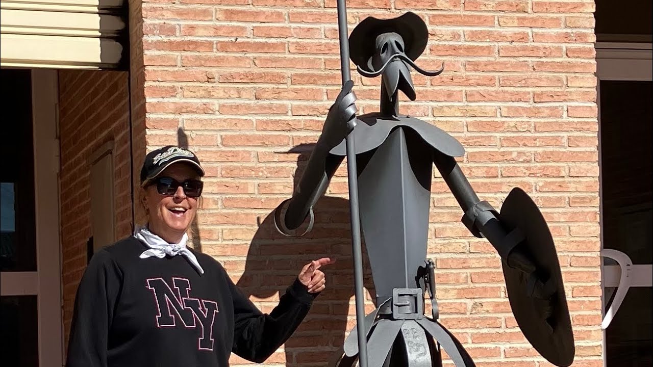 Carl and Sally-Anne on the Don Quixote trail Spain #mobilvetta fighting Windmills 
