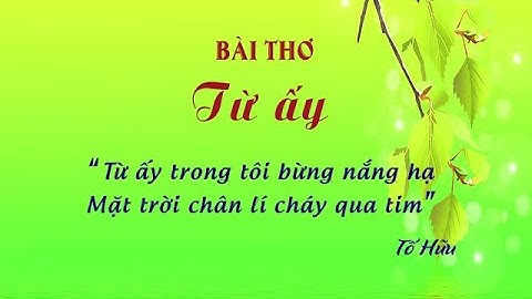 Bài thơ Từ ấy của Tố Hữu | Đọc thơ | Ngữ văn 11 | Kênh Anh văn học