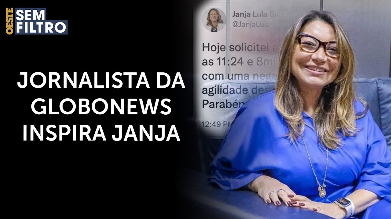 Janja se inspira em ‘look’ de jornalista de canal de TV lulista | #osf