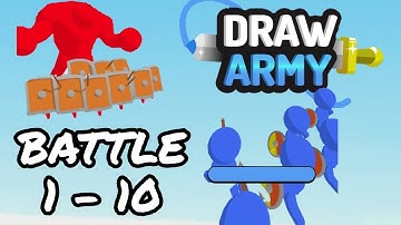 Draw Army Battle 1 - 10 Android Gameplay Walkthrough Level 1 - 10 Solved