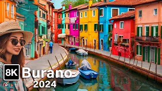 Burano 8K - Secret of Venice The Most Colorful City in the World