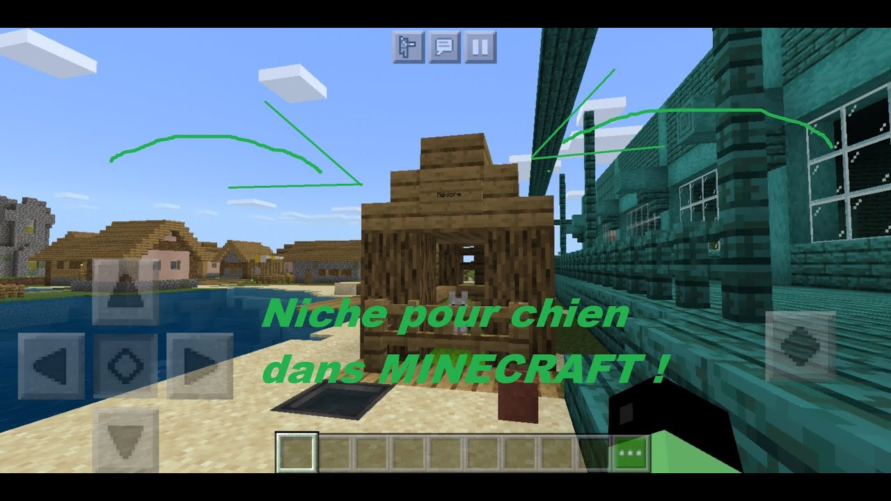 TUTO---MINECRAFRT---(Niche pour chien dans MINECRAFT) !!! - YouTube