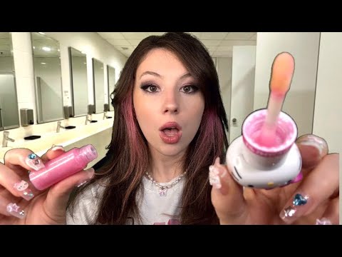 ASMR Hello Kitty Girl Gives You A 💖Makeover In The School Bathroom🤭 (roleplay)