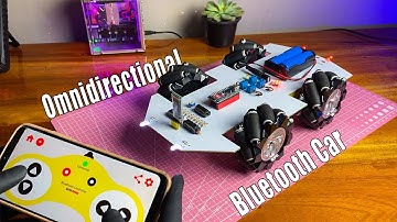 How to make a 4WD omnidirectional Bluetooth-controlled car using the Arduino Nano board #bluetooth