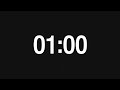 1 Minute Countdown Timer with Beep Sound | Smooth &amp; Clean.  Timer for Study, Workout, and Focus | 