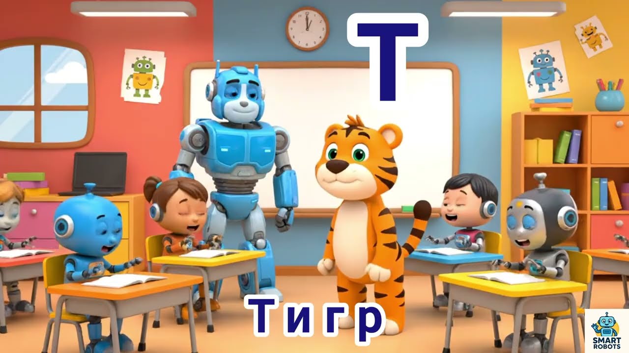 Вивчаємо українську абетку із веселими роботами. Всі букви від А до Я. Урок 1.