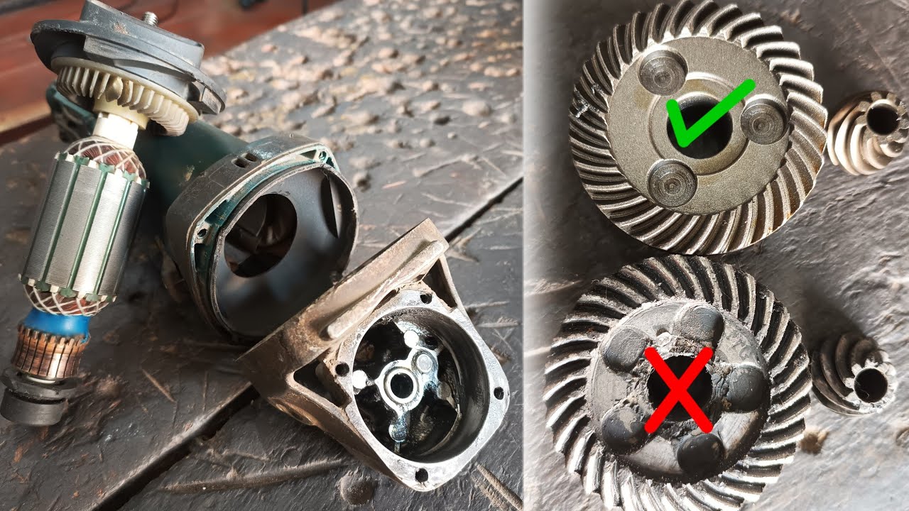 Method of fitting gear set of disc grinder 