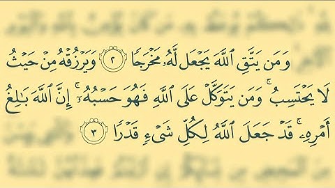 و من یتق الله یجعل به مخرجا...// سورة الطلاق، سعید الغامدی