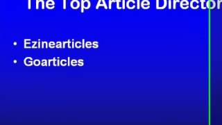 3 - Article Marketing Explosion - The Top Three Article Directories