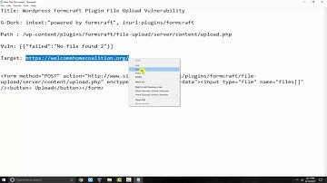 Wordpress Formcraft Plugin File Upload Vulnerability