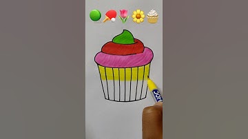 🧶🏓🌷🌼🧁Satisfying creative drawing #draw #colors #brush #video #art #creative #youtube #shorts #viral