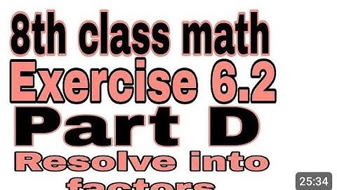8th class math exercise 6.2 Part D || Sindh textbook board 
