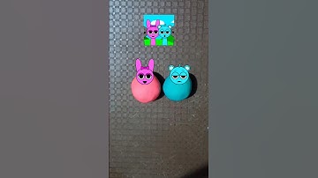 Pinki vs Sky GUESS the mixed color of Sprunki #coloring #toys #sprunki #colormixing #satisfying #apt