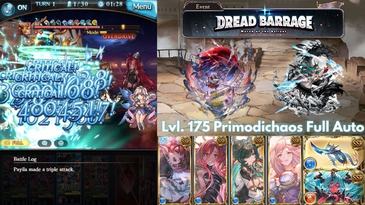 [GBF] | Dread Barrage Water Advantage Lvl. 175 Primodichaos Full Auto | [グラブル]