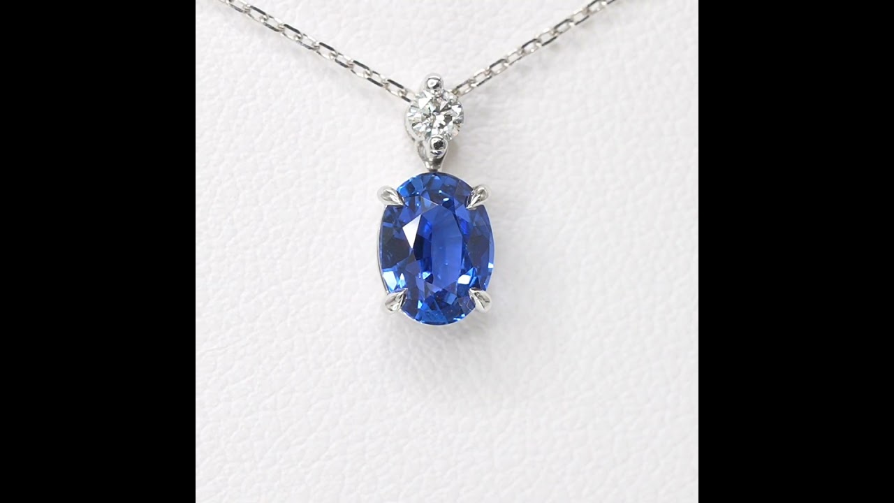 ブルーサファイア ダイヤモンドネックレス SA 1.19ct D 0.07ct 45cm