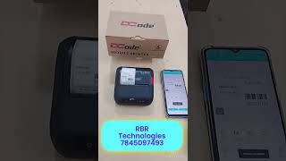 DCode DC 3M Portable mobile Bluetooth Label + Receipt printer