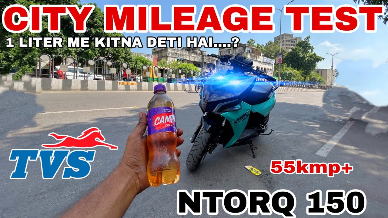 NEW TVS NTORQ 150 CITY MILEAGE TEST II SHUBHAM YADUVANSHI 
