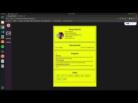 Resume Builder | React.js | About to reach 100 subs