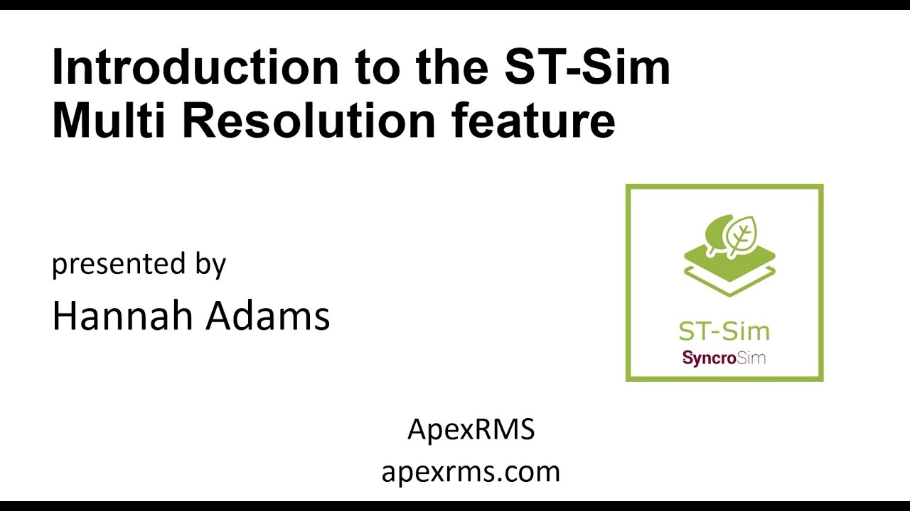 Tutorial on the ST-Sim Multi Resolution feature - YouTube