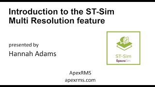 Tutorial on the ST-Sim Multi Resolution feature