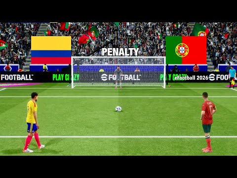 Portugal vs Colombia Penalty Shootout | POR vs COL | eFootball 2026 Gameplay Simulation 