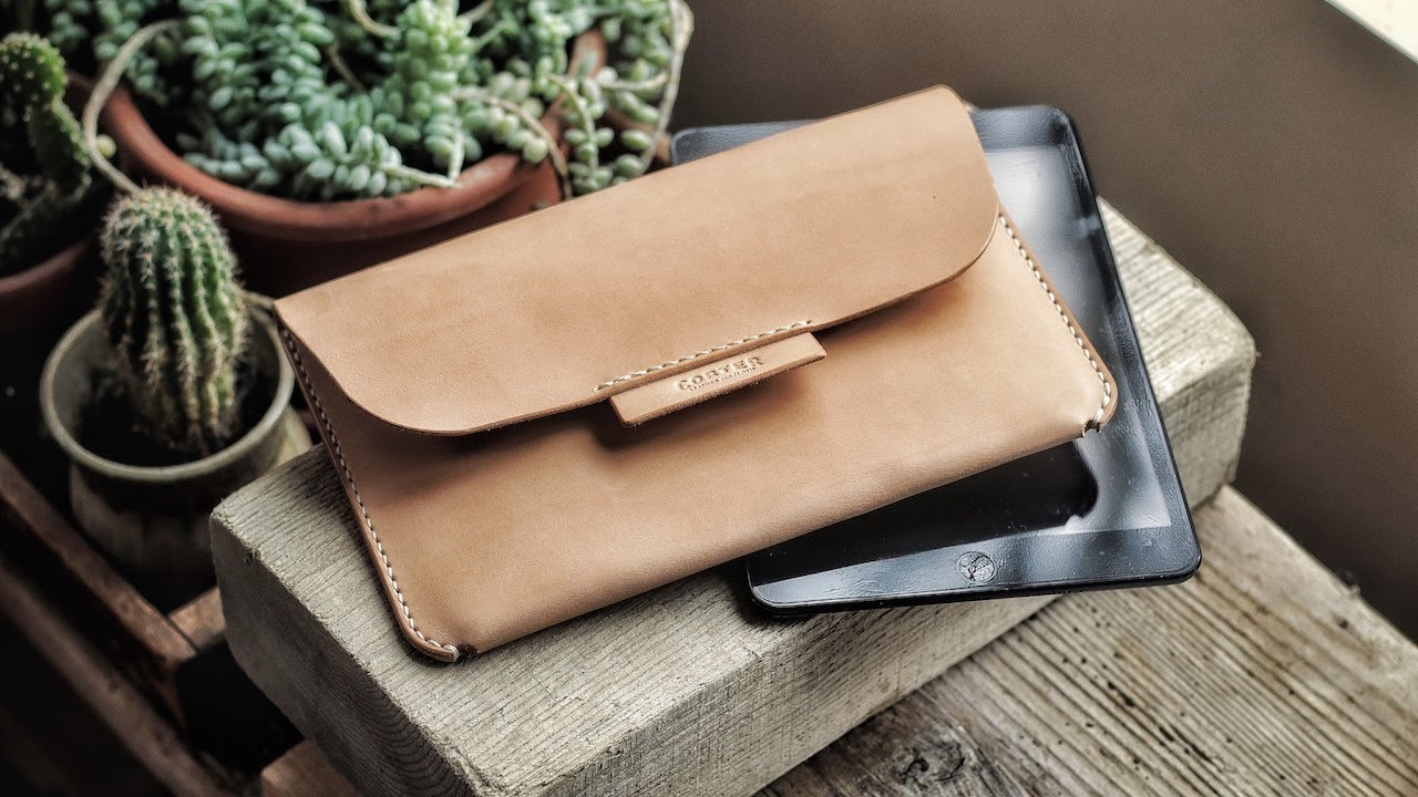 Making a Leather iPad Case with HIDDEN CLOSURE