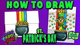 How To Draw St Patricks Day Folding Surprise 🌈 (Leprechaun Inside!)
